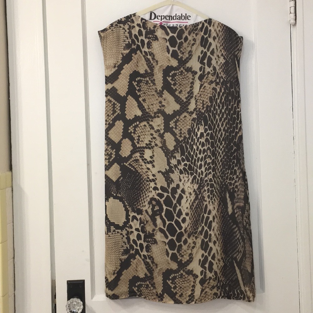 🐍 snakeskin print dress